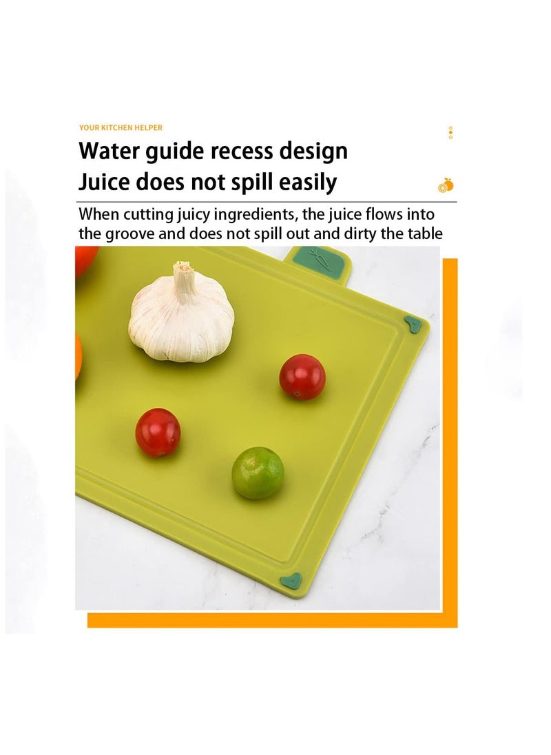 Arabest 4Pcs/Set Kitchen Multifunctional Plastic Cutting Board, Classification Chopping Board with Index Color Coded Food Icon and Non-slip Chef Dishwasher Safe Easy-access Draining Rack, 30×22CM  - Image 4