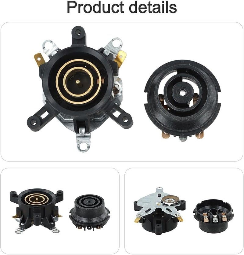 Electric Kettle Base Thermostat Switch Connector Coupler 2 Pack Black Flame Retardant - Image 3