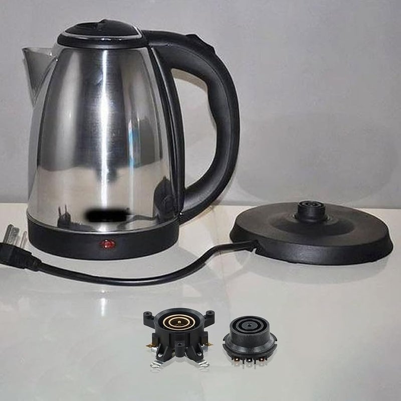 Electric Kettle Base Thermostat Switch Connector Coupler 2 Pack Black Flame Retardant - Image 4