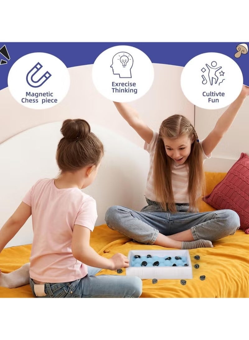 Magnetic Chess Game, 6 Different Shapes of Chess Pieces,Fun Table Top Magnet Game, Magnet Board Game, Strategy Game for Kids & Adults, Family Party Games（C） - Image 4