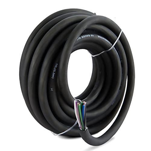 LEIGESAUDIO 20 Feet 9 Conductor Speaker Wire/Cable - 18 AWG 100% Pure OFC, Ultra-Flex and Easy Peel Jacket, Bare Copper with Color Coded Conductors - Image 1