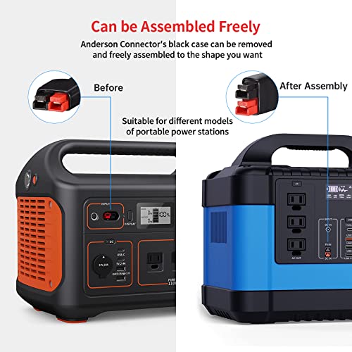 ELFCULB Anderson to Car Cigarette Lighter,12AWG 12V Cigarette Lighter Male Plug Connector Cable for Portable Solar Generator Power Station(2FT) - Image 2