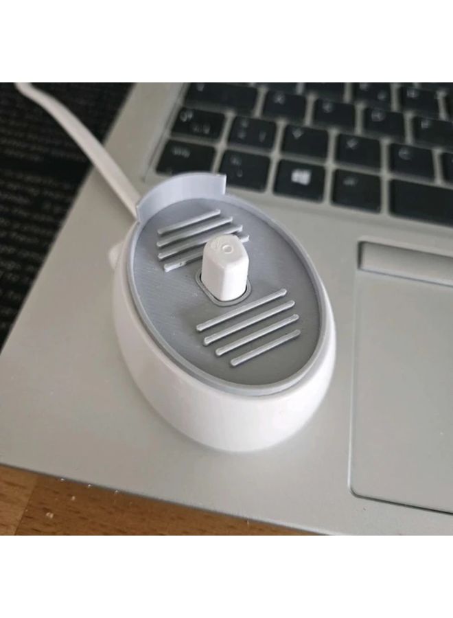 White Gray Electric Toothbrush Charging Pad Set 4pcs Clean Hygienic Drain Protector - Image 2