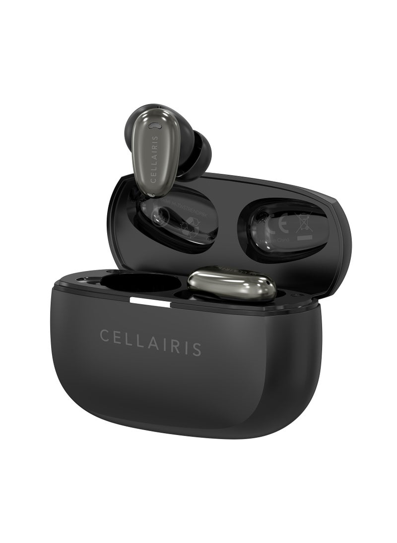 Cellairis - TREND P TWS Wireless Earphones - Bluetooth 5.4, ENC, ANC, Auto Pairing, IPX4 Rating – Black - Image 1