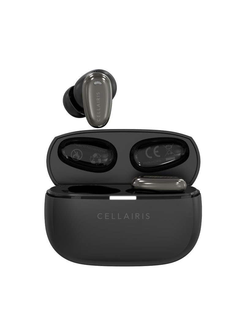 Cellairis - TREND P TWS Wireless Earphones - Bluetooth 5.4, ENC, ANC, Auto Pairing, IPX4 Rating – Black - Image 1