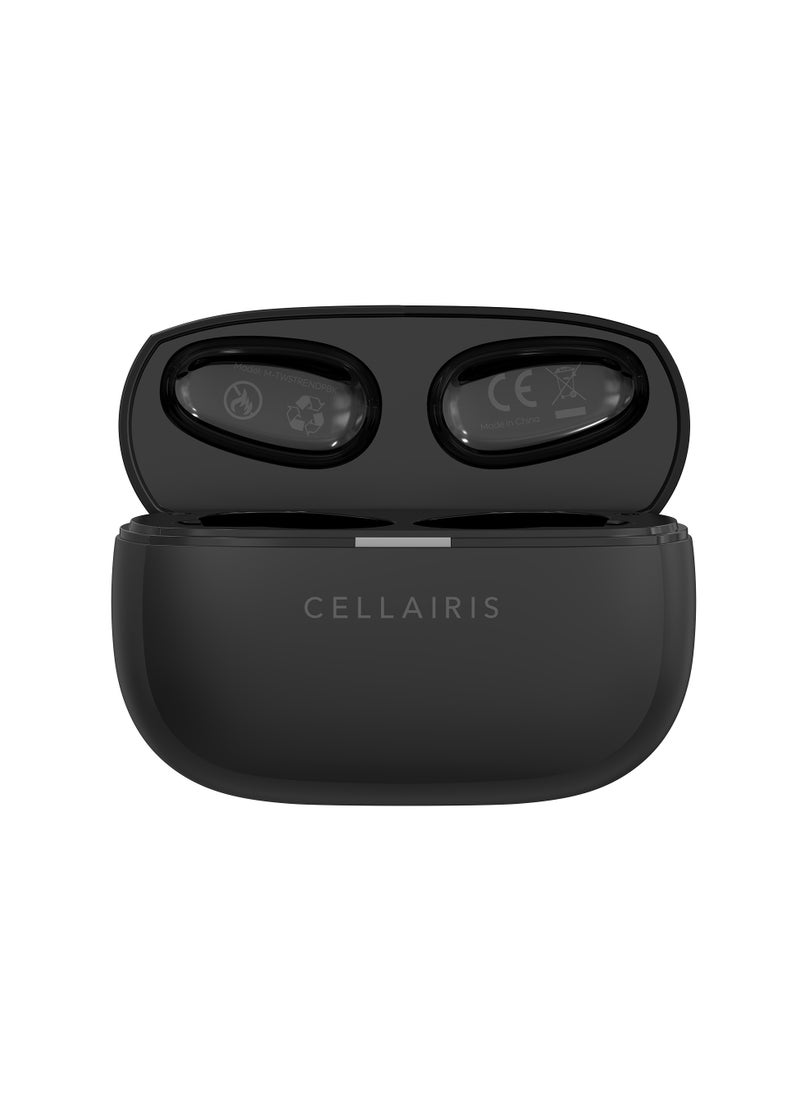 Cellairis - TREND P TWS Wireless Earphones - Bluetooth 5.4, ENC, ANC, Auto Pairing, IPX4 Rating – Black - Image 1