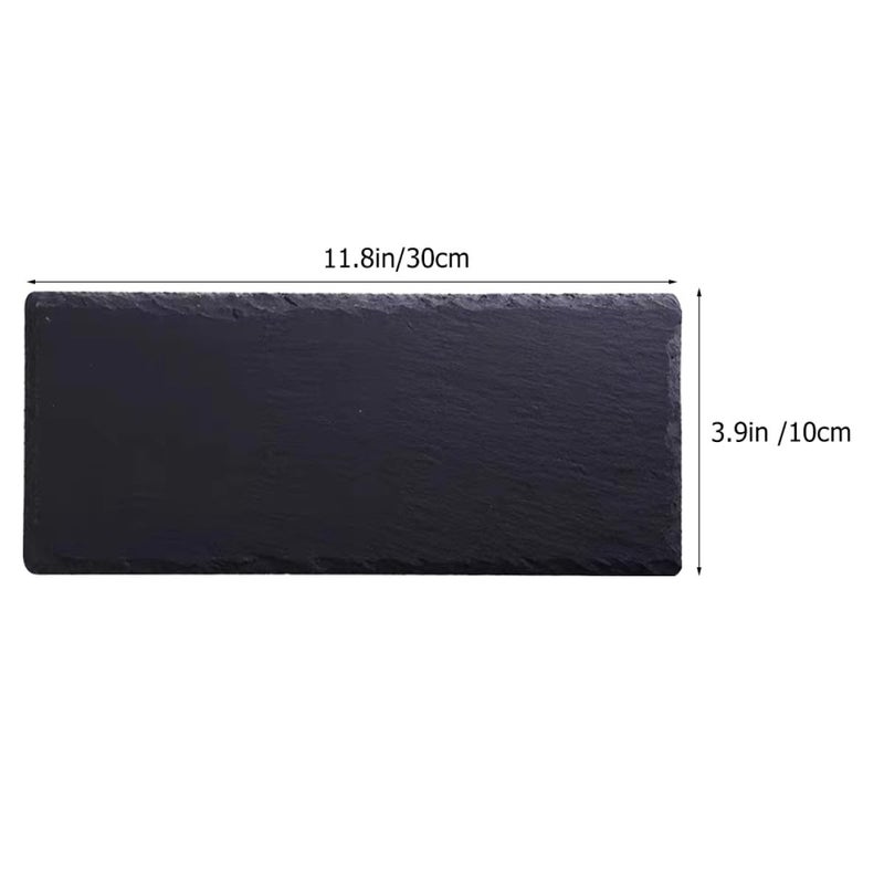 Natural Stone Steak Plate And Sushi Tray 30x10cm Rectangular Serving Dish For Daily Use - Image 3