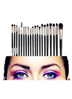 Home Buy Nylon Hair Bristle Makeup Brush Multicolor Set Of 20 Pieces  - Image 3