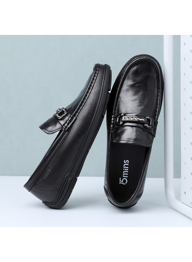 15MINS Top-grain Leather】new Men's Business Shoes - Lightweight, Versatile Slip-on Genuine Leather Office Commuter Dress Shoes For Men - Image 2