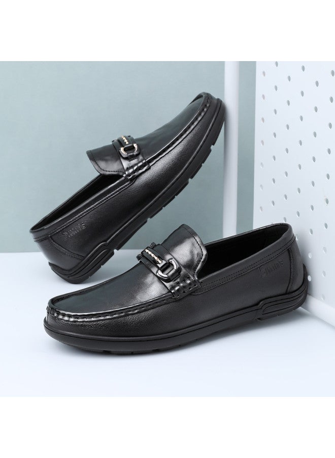 15MINS Top-grain Leather】new Men's Business Shoes - Lightweight, Versatile Slip-on Genuine Leather Office Commuter Dress Shoes For Men - Image 4