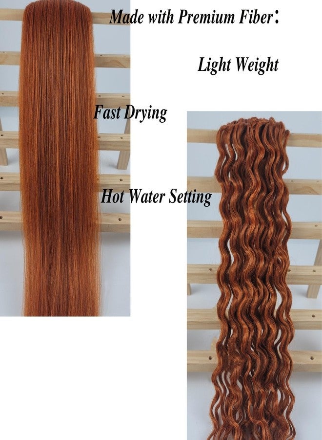 Leticia Bright Ginger Boho Braiding Hair Curly Pre Stretched Knotless Braiding Hair for Boho Braids - Image 4
