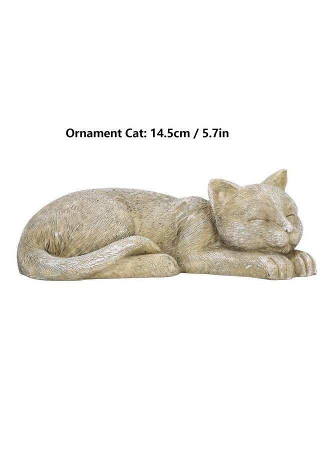 YOSOO Pet Monument Tombstone, Imitation Stone Pet Memorial Tombstone Cat Dog Commemorative Resin Crafts Gravestone for Lawn Garden Outdoor Yard(4 Ornament cat) - Image 1