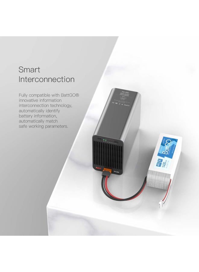 iSDT FD-200 Smart Control Discharger 200W 25A Wireless APP Control Discharger Capacity 2-8S Lipo Battery Discharging - Image 4
