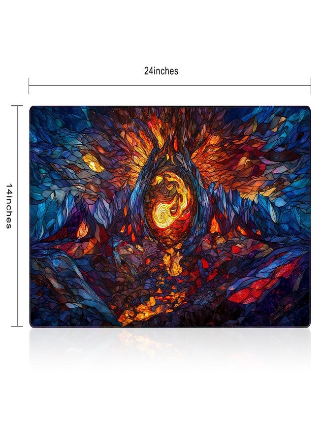 Katomula MTG Playmat, TCG Card Game Playmat, Stitched Edge, Non-Slip Rubber Bottom - 24 x 14 inch - Mountain - Image 2