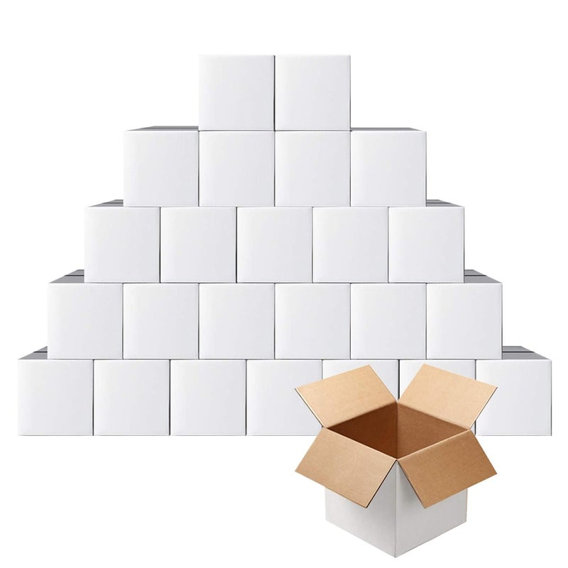 بيتافلوب صناديق شحن PETAFLOP مقاس 5x5x5، من الكرتون المقوى، صناديق صغيرة مناسبة للشحن، عبوة تحتوي على 25 صندوقًا. - Image 1