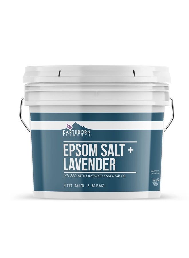 earthborn elements Lavender Epsom Salt, Infused with Essential Oil, Always Pure (1 Gallon) - Image 1