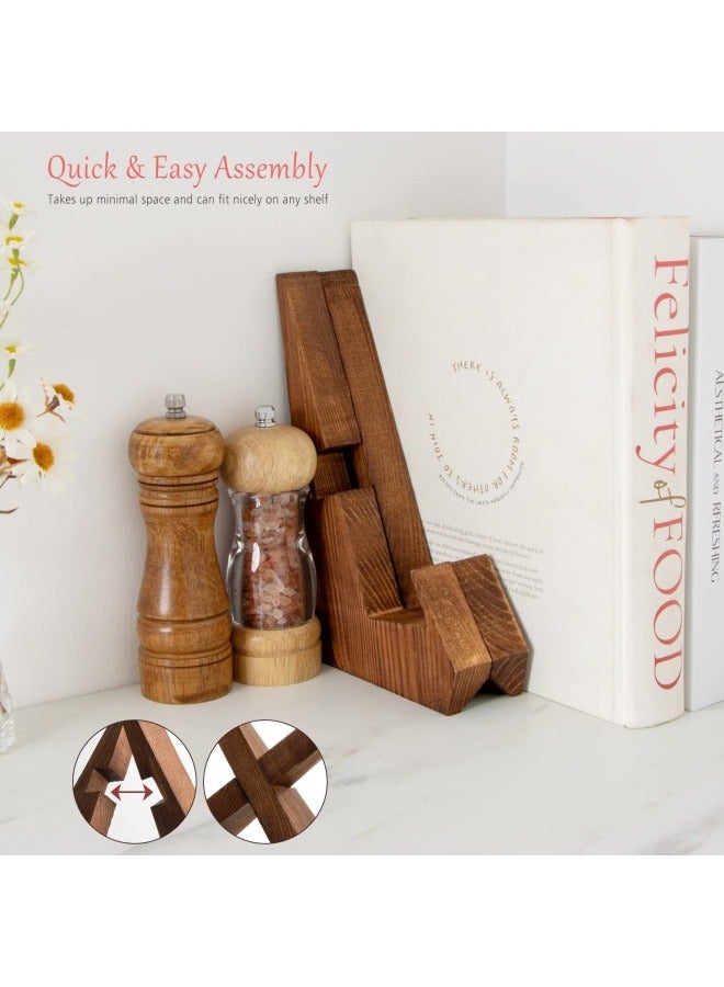Multifunctional Display Stand - Wooden Picture Frame Stand, Cookbook Stand, Kitchen Counter Decor Wooden Recipe Book Holder,Decorative Table Top Easels for Display,Quran Bible Book Holder, Reading B  - Image 5