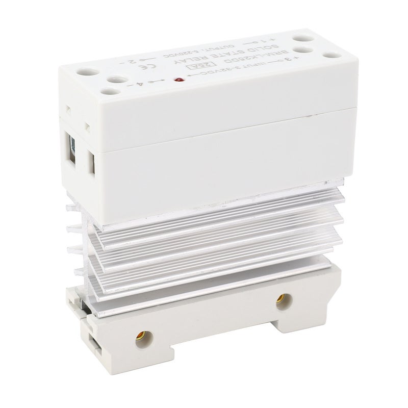 Solid State Relay: 35Mm Din Rail Mount, With Aluminum Heat Sink - Long Lasting, Stable Dc To Dc Ssr Module For Industrial Automation, Motor Control, Heating Control - Image 3