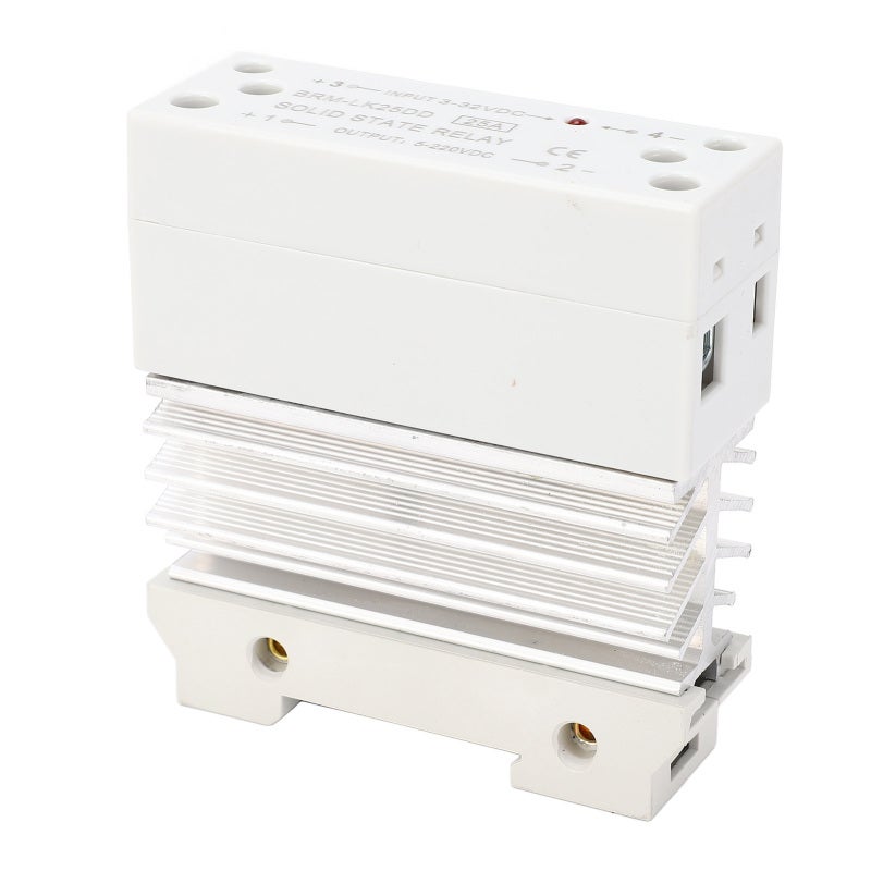 Solid State Relay: 35Mm Din Rail Mount, With Aluminum Heat Sink - Long Lasting, Stable Dc To Dc Ssr Module For Industrial Automation, Motor Control, Heating Control - Image 4
