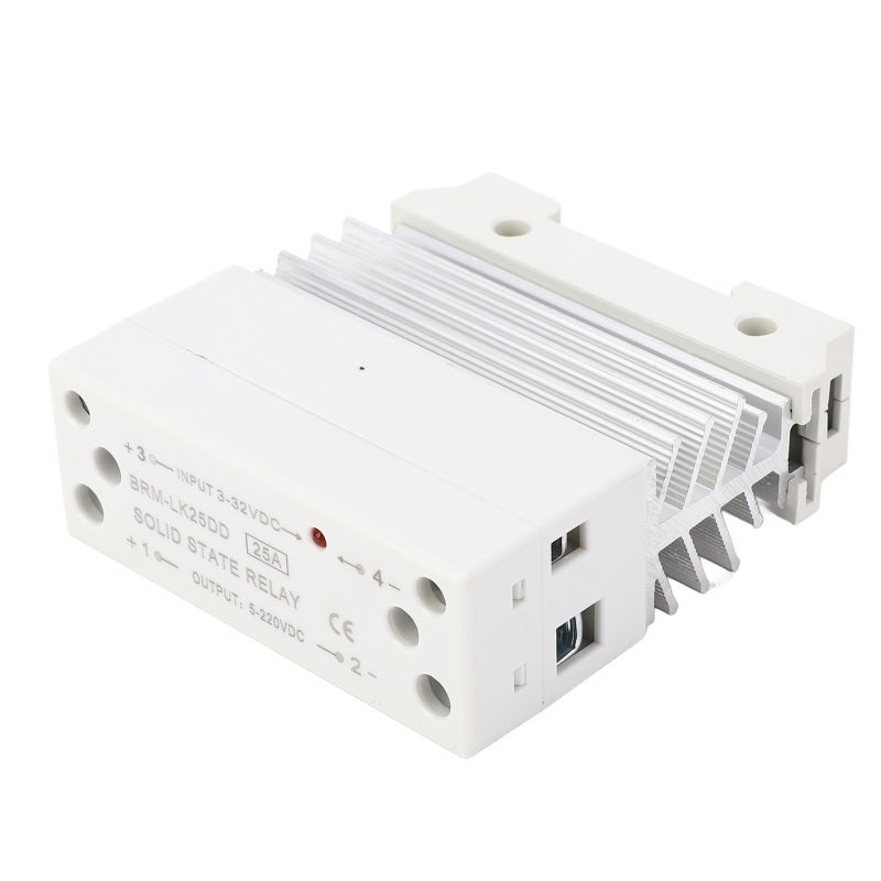 Solid State Relay: 35Mm Din Rail Mount, With Aluminum Heat Sink - Long Lasting, Stable Dc To Dc Ssr Module For Industrial Automation, Motor Control, Heating Control - Image 1