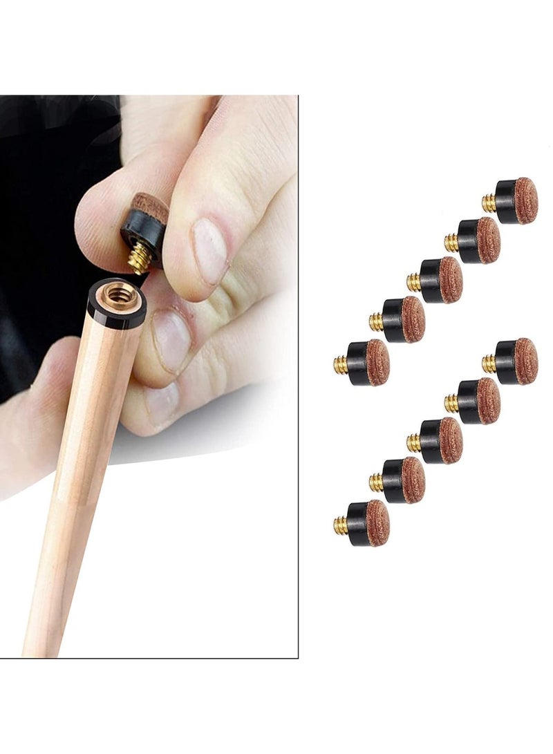 SUNSAR 20pcs Packing Billiard Cues Hard Leather Screw Heads 10mm Universal Replacement Club Heads Snooker Pool Cue Accessories - Image 4