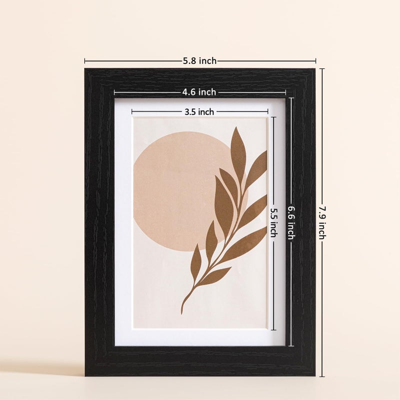 eletecpro 5x7 Picture Frames Set of 10, Picture Frame Collage Wall Decor Display 4x6 Photo With Mat or 5x7 without Mat, Home Decor Gallery Frame for Table Top or Wall Mounting, Black - Image 3