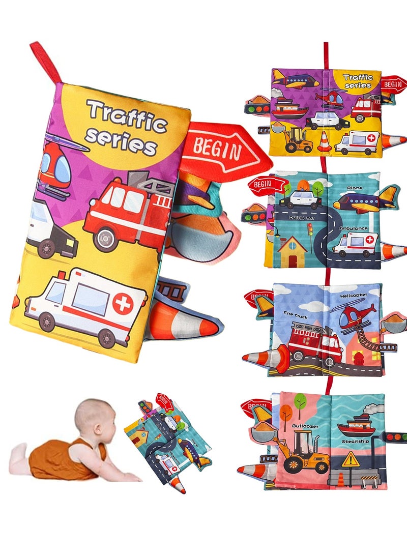 Baby Sensory Soft Cloth Books Toys for Babies 0-12 Months Infant Tummy Time Toy High Contrast Sensory Toys Touch Feel Book Babies Travel Toy Gifts for Boy Girl Baby Shower Birthday Gifts  - Image 1