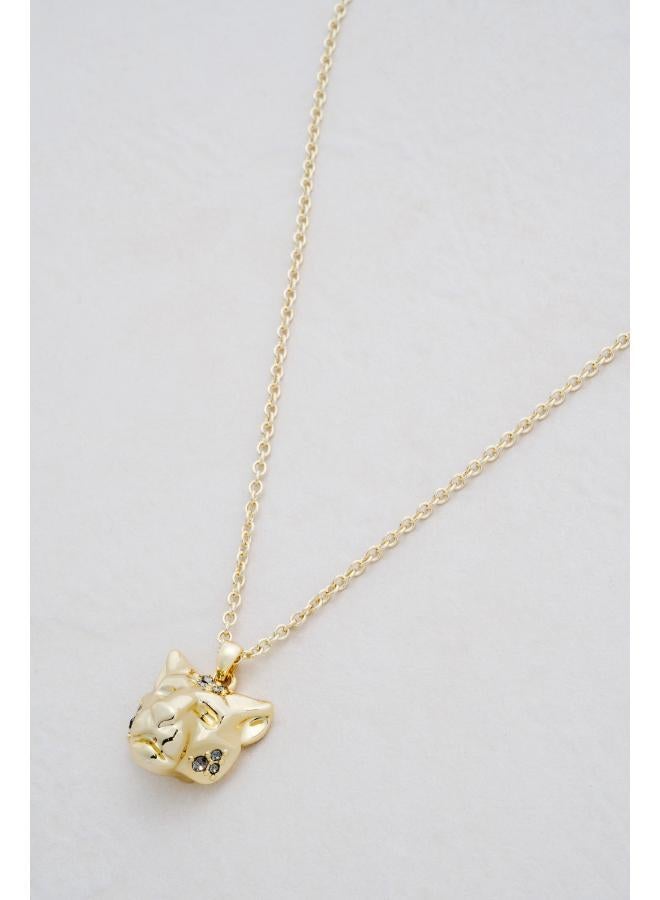 Karen Millen Leopard Pendant Necklace - Image 4