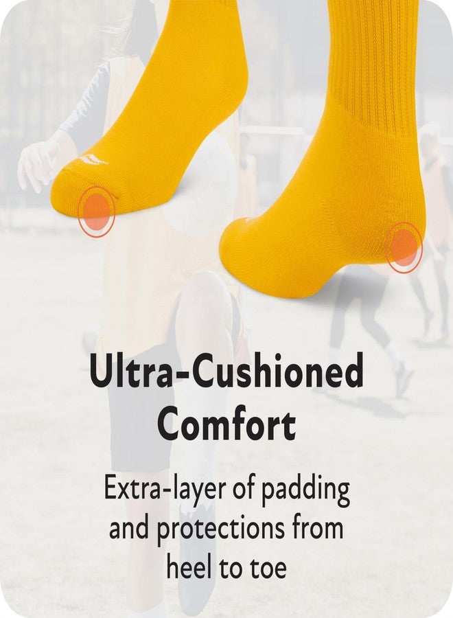 Sof Sole Soccer Over-the-Calf Team Athletic Performance Socks (2 Pair), X-Small, Red - Image 4