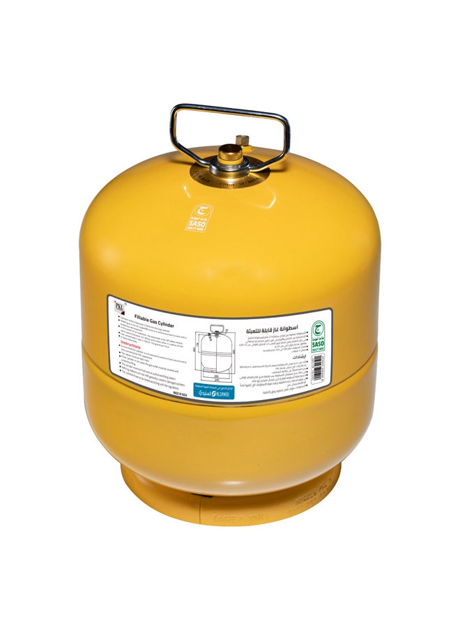 AL SANIDI Gas cylinder for trips , Trips stove, Yellow, capacity 4 Kg  - Image 2