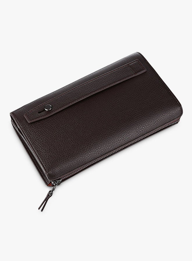NIBEMINENT Zipper Closure Wallet Brown - Image 4