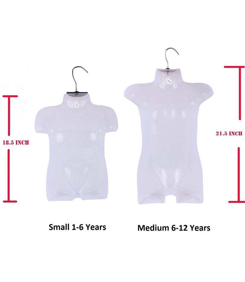 SOHAM Shree ᵀᴹ : Kids Mannequin for Display - Non-Breakable Plastic Baby Kids Full Body Mannequin Type Hangers - Medium Size (1, 1 - 6 Year) - Image 4