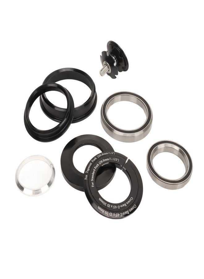 ريسك مجموعة أوعية شوكة الدراجة الأمامية، مصنوعة من سبائك الألومنيوم، مزودة بمحامل مزدوجة، وفواصل سماعة رأس للدراجات الجبلية، مناسبة لإطارات ذات أنابيب رأس مدببة بقياس 44-56 مم - Image 3