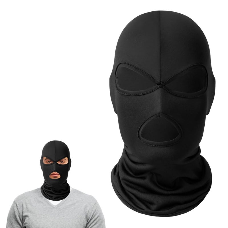 Proberos قناع كامل الوجه للنساء والرجال لعيد الهالوين، بالاكلافا رقيقة للدراجات النارية، والدراجات، وركوب الدراجات، وحماية من الشمس للتزلج، باللون الأسود - Image 1