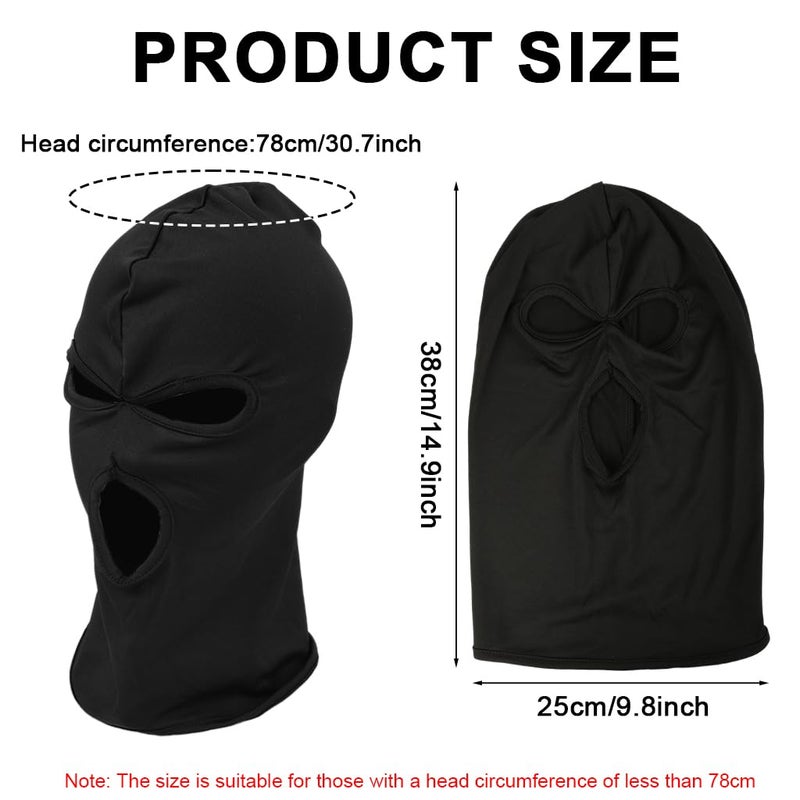 Proberos قناع كامل الوجه للنساء والرجال لعيد الهالوين، بالاكلافا رقيقة للدراجات النارية، والدراجات، وركوب الدراجات، وحماية من الشمس للتزلج، باللون الأسود - Image 2