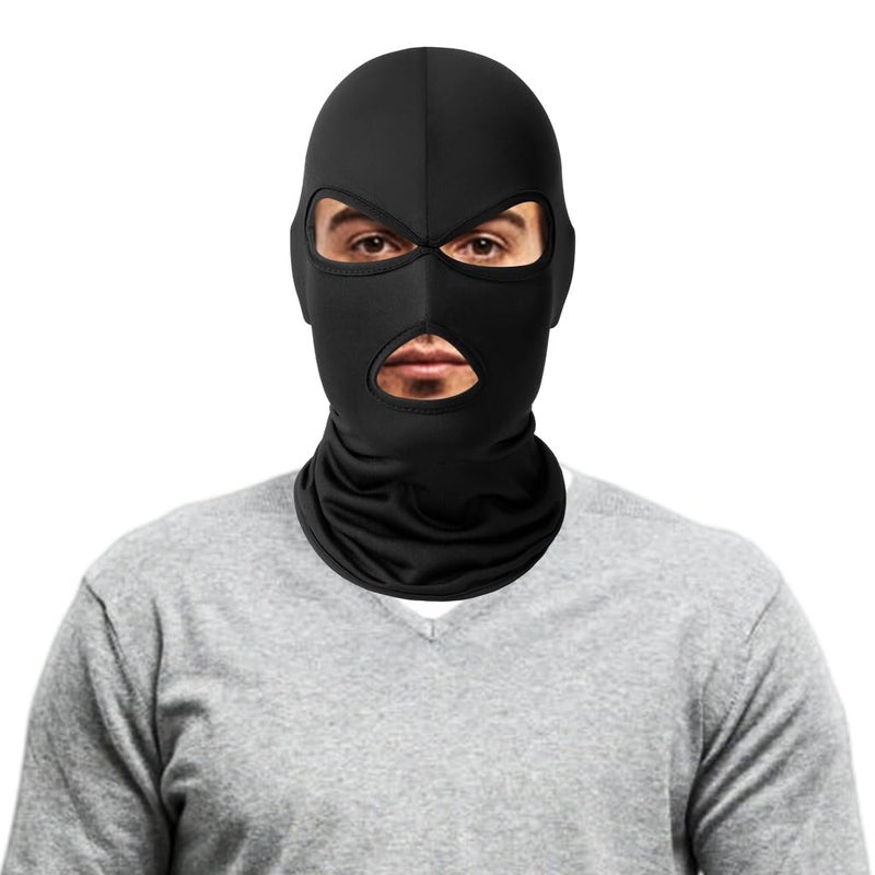 Proberos قناع كامل الوجه للنساء والرجال لعيد الهالوين، بالاكلافا رقيقة للدراجات النارية، والدراجات، وركوب الدراجات، وحماية من الشمس للتزلج، باللون الأسود - Image 5