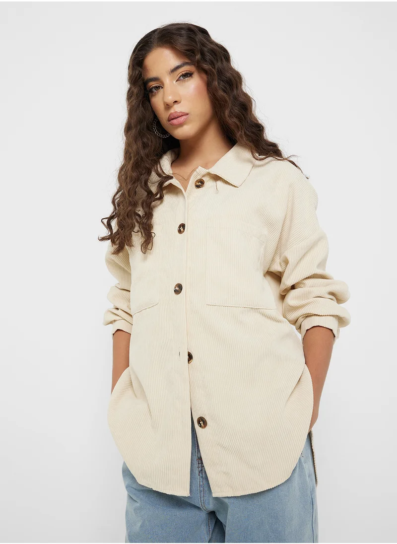 Ginger Suede Longline Shacket