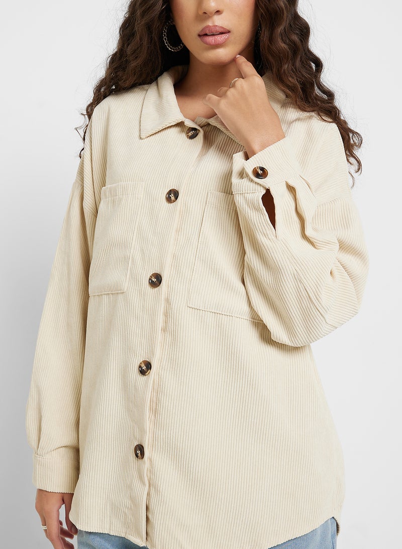 Ginger Suede Longline Shacket  - Image 3