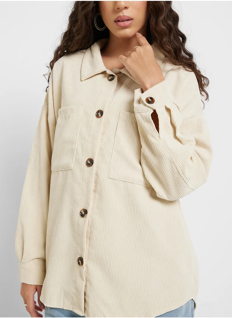 Ginger Suede Longline Shacket