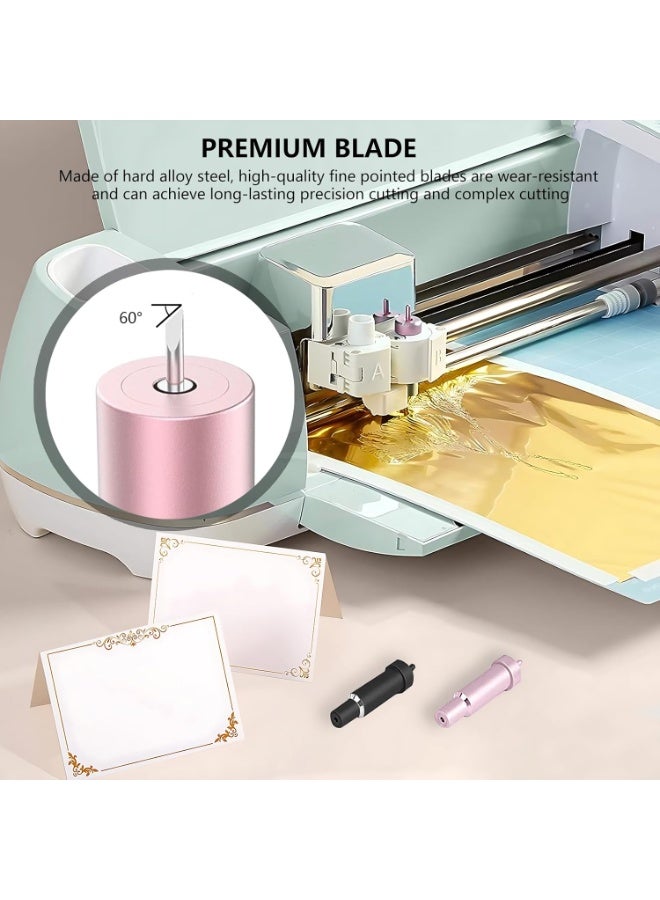 شفرة القطع العميق لـ Maker 3/4/Maker/Explore 3/4/Air 2/Air/One/Venture، شفرة وغلاف بزاوية 60 درجة للقطع المعدني/الجلد الطبيعي، الحرف اليدوية/رغوة EVA، رقائق الألومنيوم، الألواح المغناطيسية، وما إلى ذلك. - Image 2