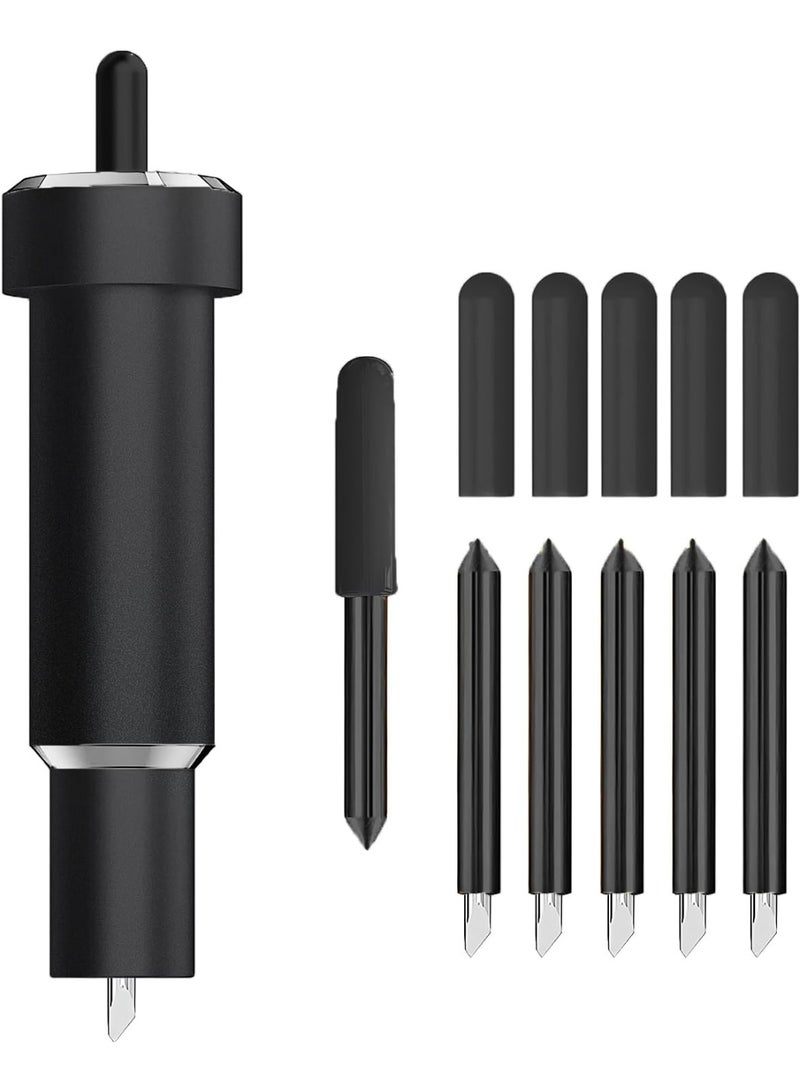 شفرة القطع العميق لـ Maker 3/4/Maker/Explore 3/4/Air 2/Air/One/Venture، شفرة وغلاف بزاوية 60 درجة للقطع المعدني/الجلد الطبيعي، الحرف اليدوية/رغوة EVA، رقائق الألومنيوم، الألواح المغناطيسية، وما إلى ذلك. - Image 1