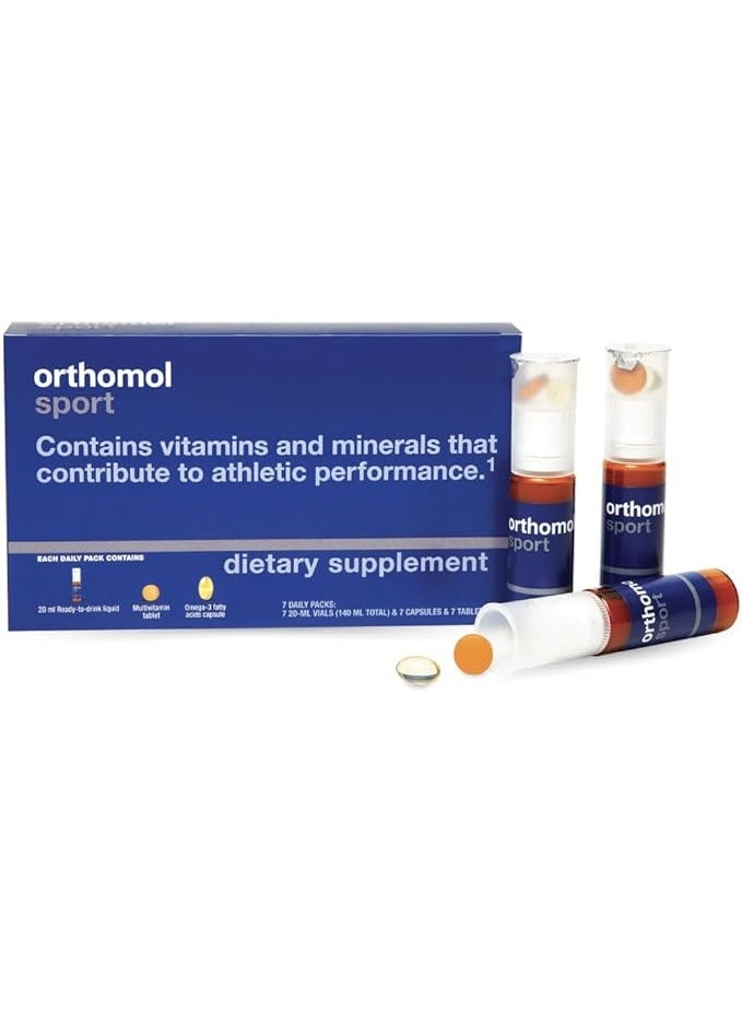 أورثومول سبورت فيالز (Orthomol Sport Vials) – مكمل غذائي رياضي | عبوة تكفي لمدة 7 أيام - Image 1