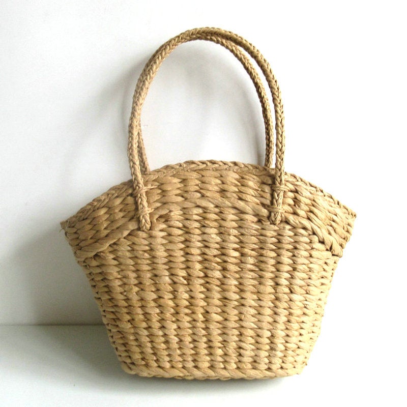 New Trendy Single Shoulder Handbag Woven Straw Bag With A Large Dot Design For Women, Featuring A Polyester Cotton Lining - Image 4