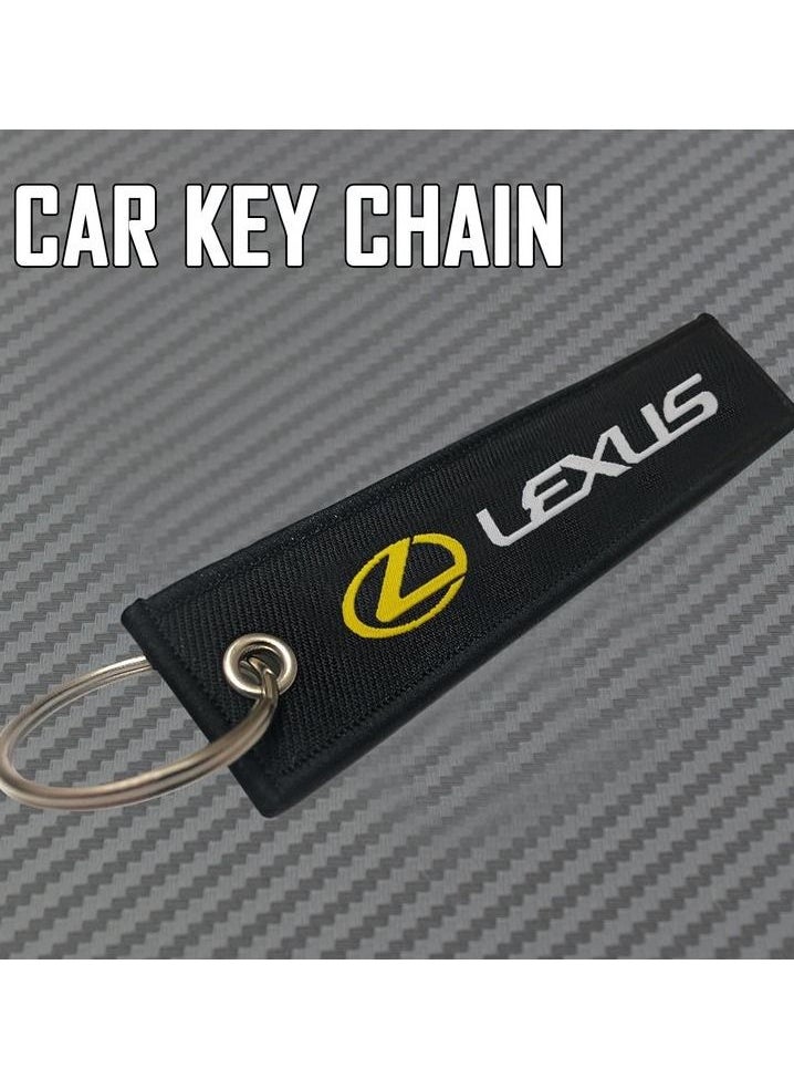 ليكساس سلسلة مفاتيح سيارة LEXUS ، سلسلة مفاتيح منزلية ، سلسلة مفاتيح بحزام قماش 1 قطعة  - Image 1