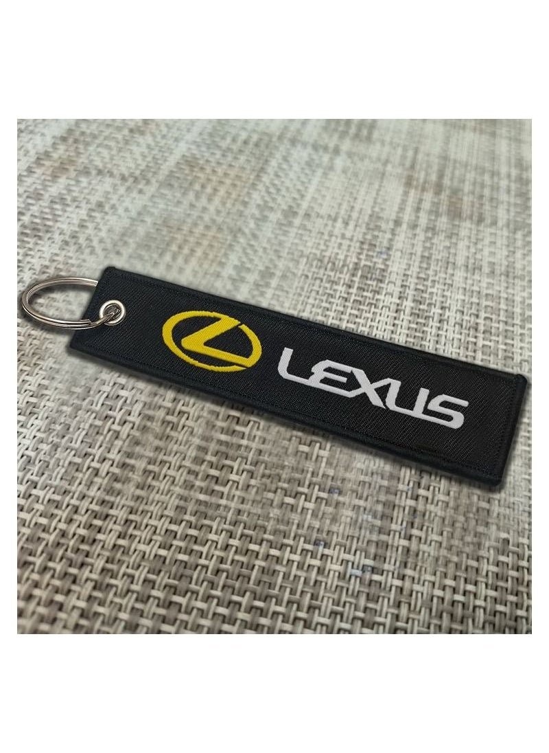 ليكساس سلسلة مفاتيح سيارة LEXUS ، سلسلة مفاتيح منزلية ، سلسلة مفاتيح بحزام قماش 1 قطعة  - Image 3