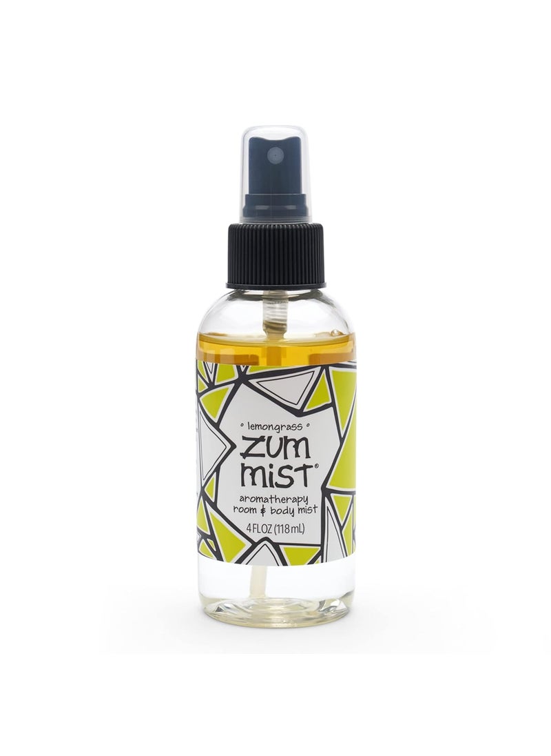 ZUM Zum Indigo Wild Mist Room & Body Spray - Aromatherapy Essential Oil Spray - Natural Body Mist & Room Spray - Lemongrass Scent - 4 fl oz 