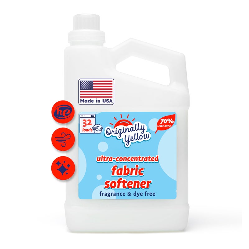 Originally Yellow Fabric Softener Fragrance DyeFree Laundry Softener Helps Remove Static Wrinkles UltraConcentrated Liquid Fabric Softener 32 Oz - Image 2