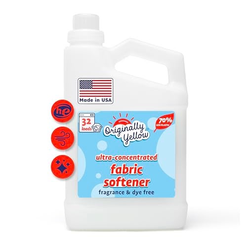 Originally Yellow Fabric Softener Fragrance DyeFree Laundry Softener Helps Remove Static Wrinkles UltraConcentrated Liquid Fabric Softener 32 Oz - Image 1