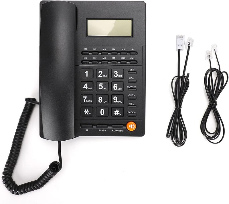 SUNGOOYUE Landline Telephone, Caller ID LCD Display with Caller Identification and Time Record, DTMF Dual ID, Calculator and Alarm Function for Home Office Business Use - Image 4