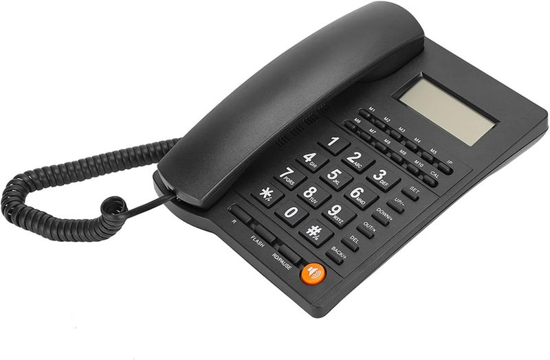 SUNGOOYUE Landline Telephone, Caller ID LCD Display with Caller Identification and Time Record, DTMF Dual ID, Calculator and Alarm Function for Home Office Business Use - Image 1